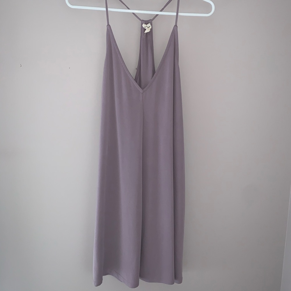 cute lavender dress with racer back